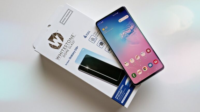 Samsung Galaxy S10+ Best Tempered Glass Screen Protector! Whitestone Dome