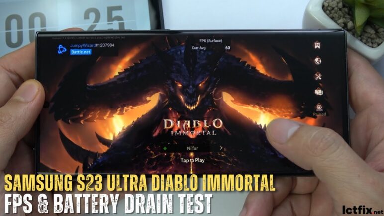 Samsung Galaxy S23 Ultra Diablo Immortal Gaming test