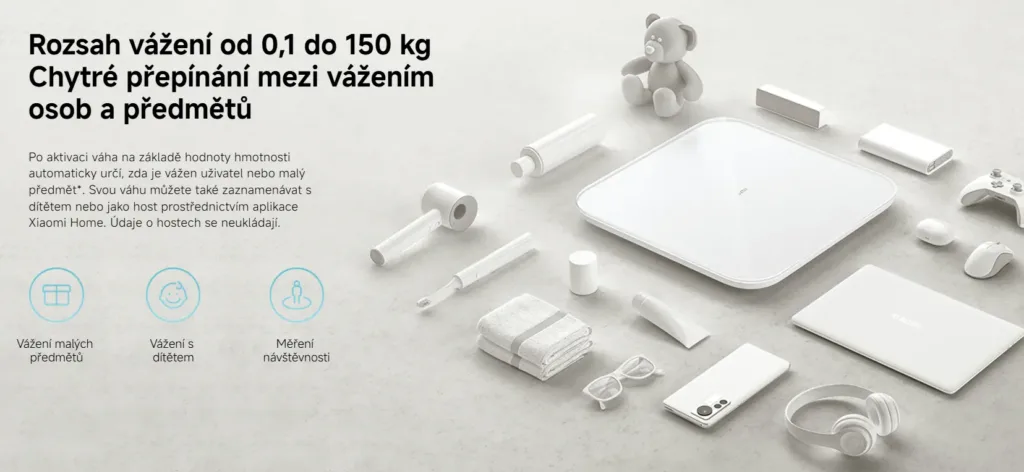 Xiaomi Smart Scale S200 předměty a osoby