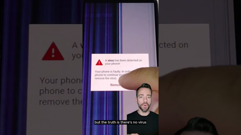 Smartphone scareware: cracked screen as a result of virus?