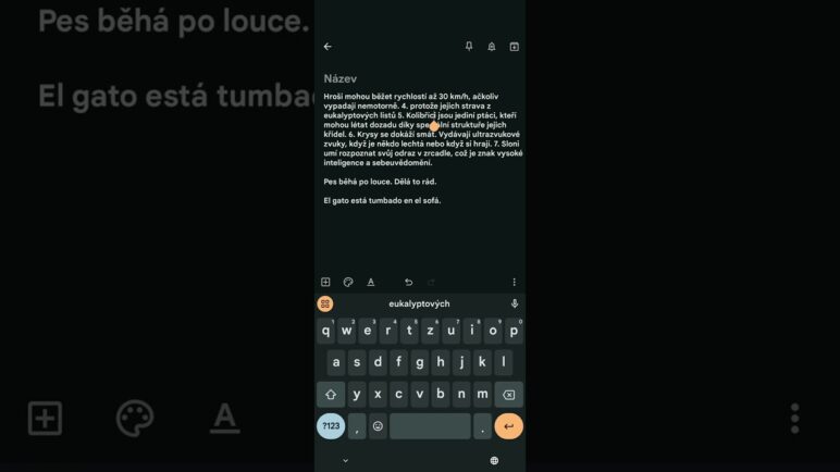 Tipy pro Gboard: Kouzla s mezerníkem (kurzor)