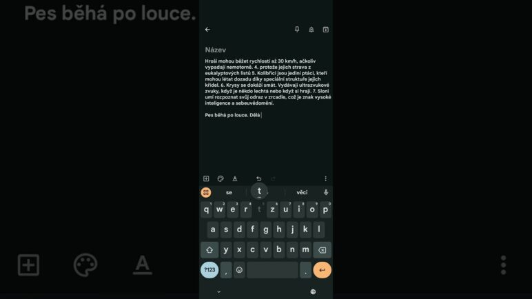 Tipy pro Gboard: Kouzla s mezerníkem (psaní teček)