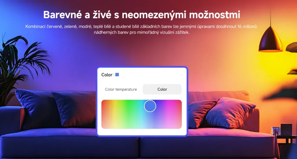  Xiaomi Smart LED Bulb (White and Color) změny barev