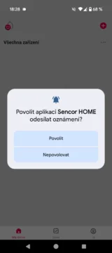 aplikace instalace oznameni