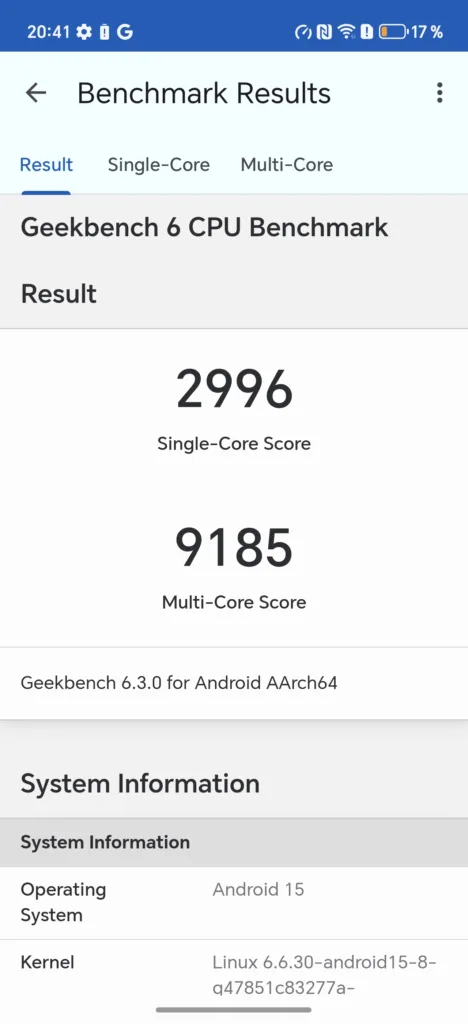 geekbench 6 Honor Magic7 Pro