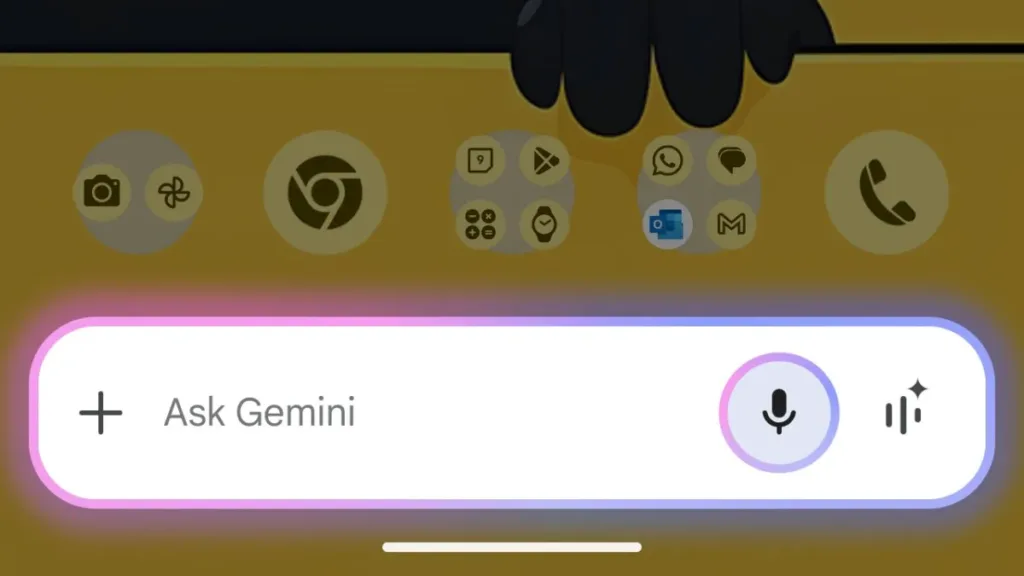 Redesign překrytí Google Gemini