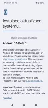Android 16 - instalace