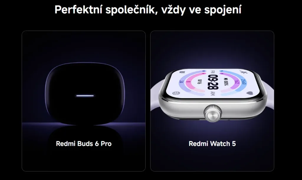 Redmi Buds 6 Pro a Redmi Watch 5 oznámení pro Česko