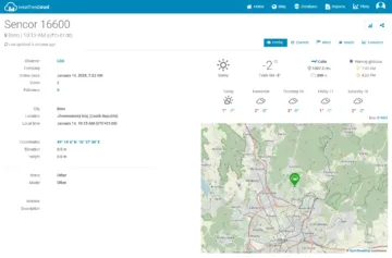 Weathercloud veřejný pohled na moji stanici