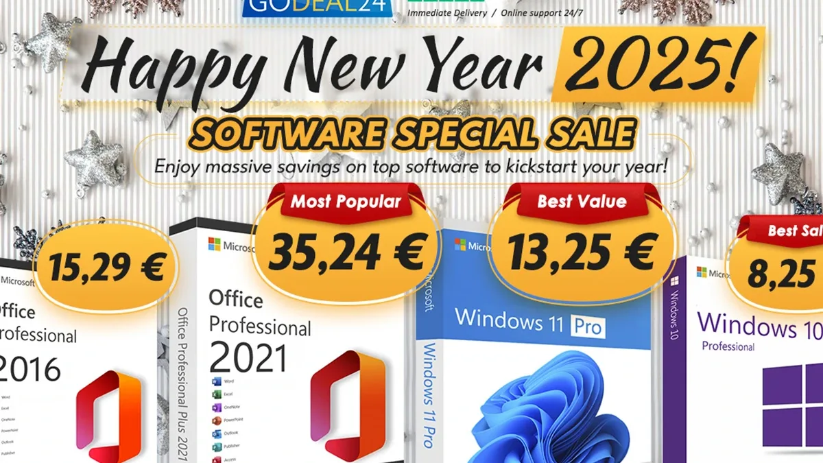 Novoroční výprodej Godeal24: Získejte Microsoft Office 2021 Pro za 882 Kč za Life a klíče k Windows 11 Pro levněji