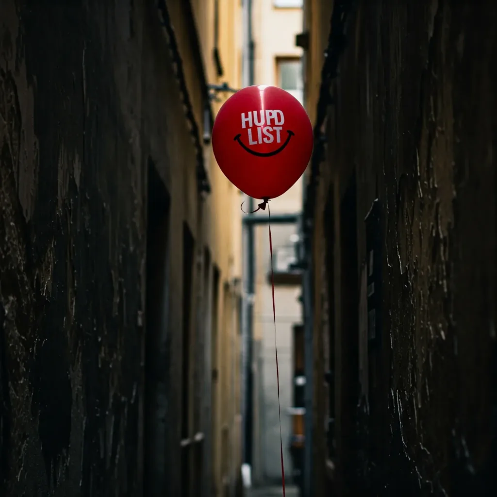 Prompt: Photograph red heart-shaped balloon "Smile" dark urban alley, capturing contrast joy decay. Use natural light highlight balloon, creating moody atmosphere gritty texture. Emulate wide-angle lens, grainy film effect, muted colors pop red. street photography slightly surreal feel, reminiscent Banksy's work. 
--v 6.1 --style raw --s 200 --ar 2:3