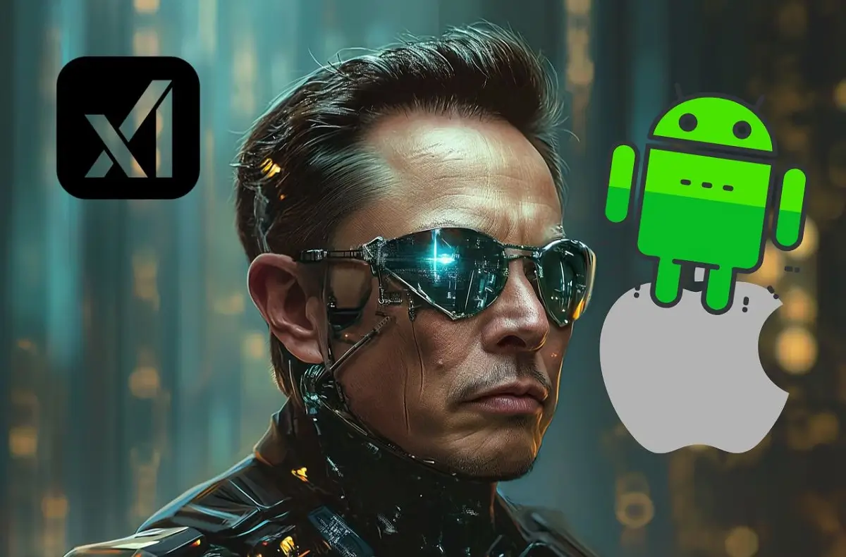 Elon Musk jako android a Grok AI