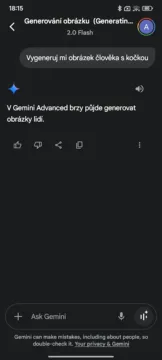 Google Gemini generování obrázků osob (nefunkční)