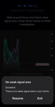 Diagnostika 2,4 GHz, výsledek