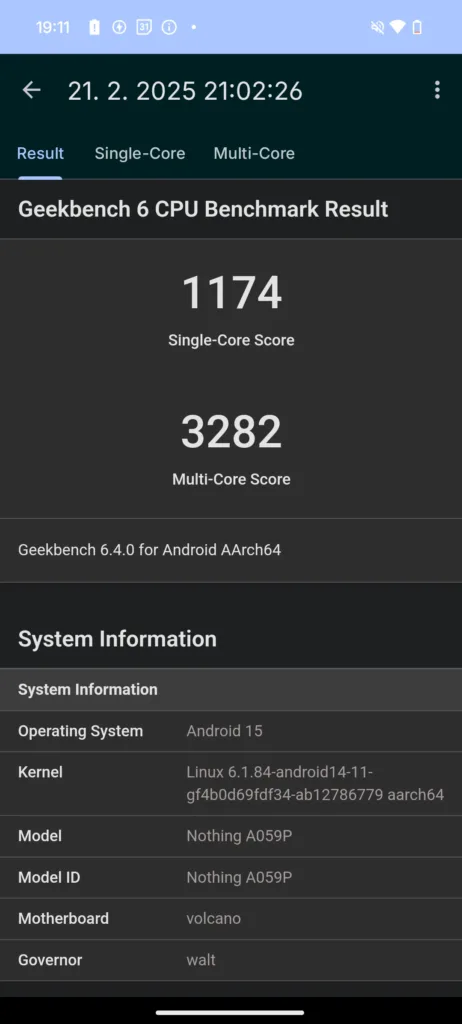 nothing phone 3a pro geekbench