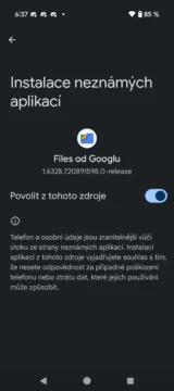 uTag, povolení instalace z neznámých zdrojů