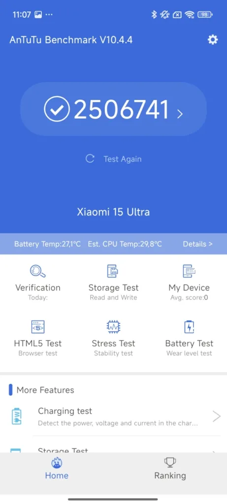 xiaomi 15 ultra antutu