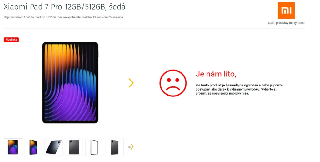 Xiaomi Pad 7 Pro Česko