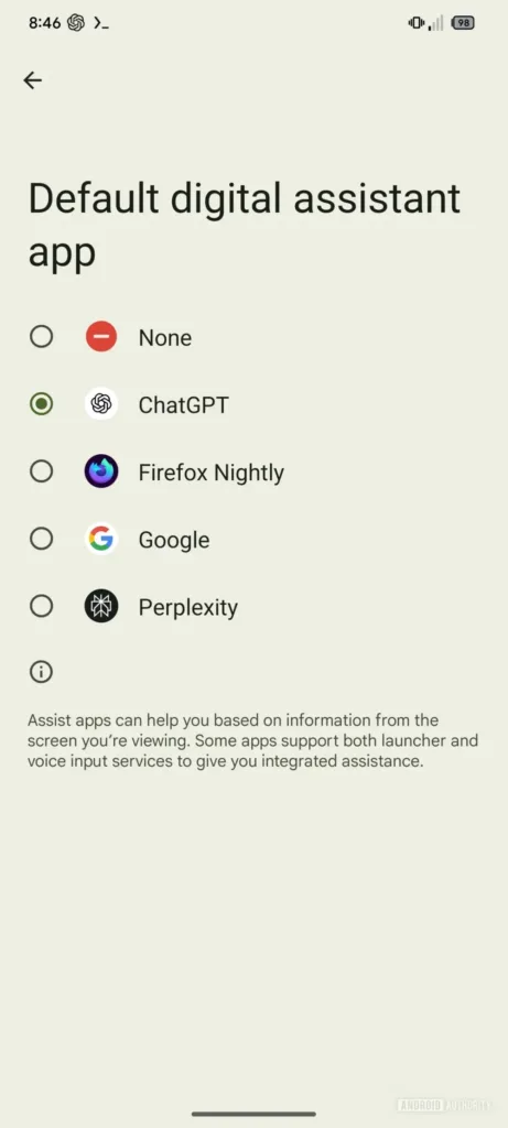 chatgpt nastaveni mobilniho asistenta na androidu