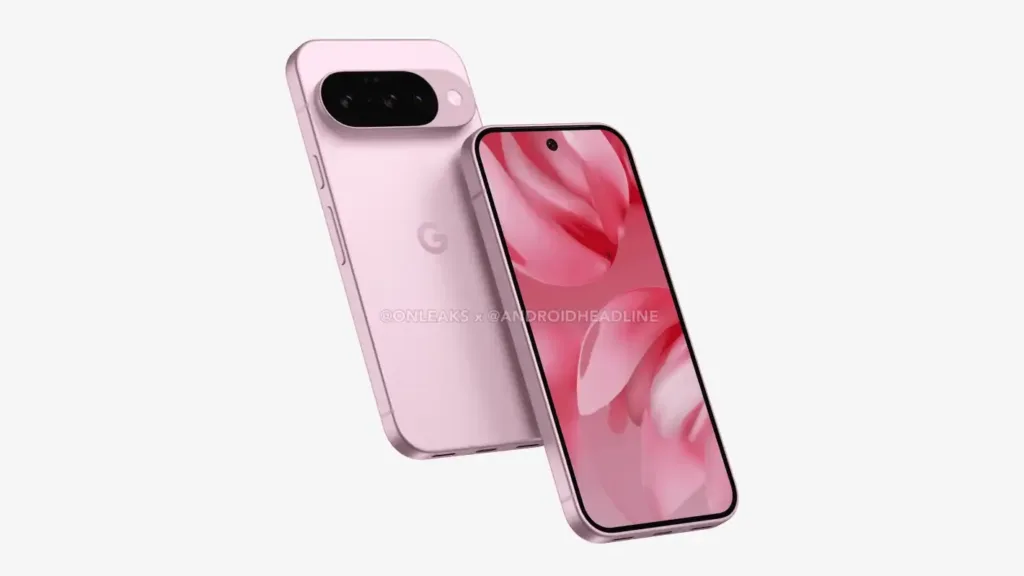 google pixel 10 onleaks render ruzova pohled z boku