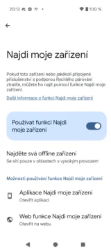 Najdi moje zařízení, lepší nastavení