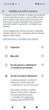 Najdi moje zařízení, lepší nastavení