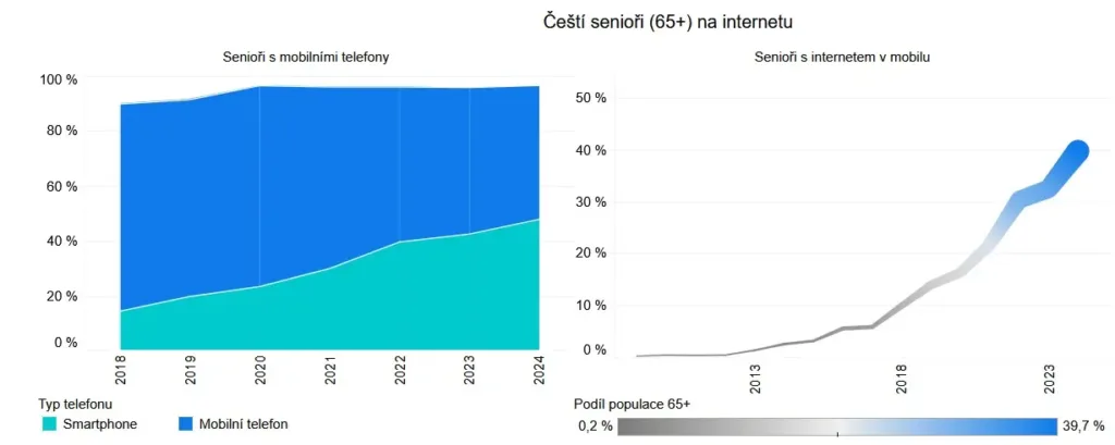 Čeští senioři na internetu