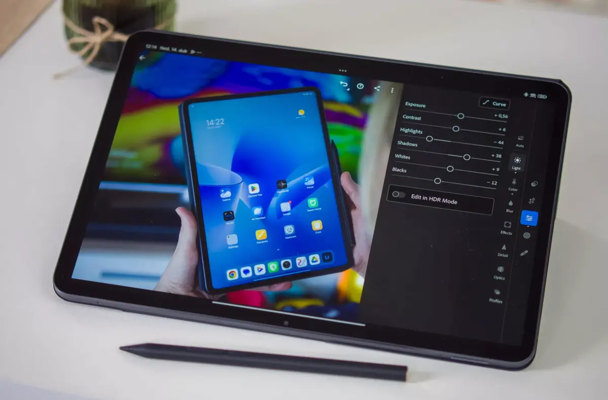 xiaomi pad 6 S pro displej dotykove pero uprava fotografie