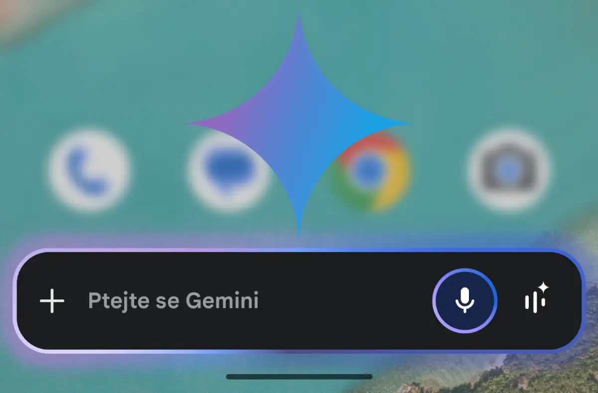 Překrytí Google Gemini na Androidu