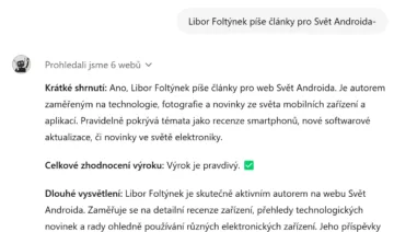 Dotaz na AI fack-checking ohledně toho, jestli Libor Foltýnek píše články