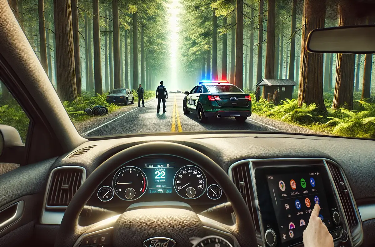 Android Auto, hlášení o policejních hlídkách