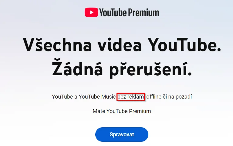 YouTube Premium without ads