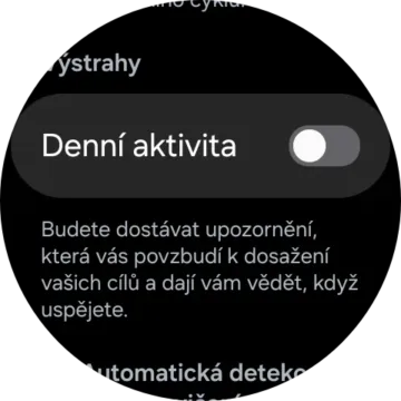 Galaxy Watch - denní aktivita