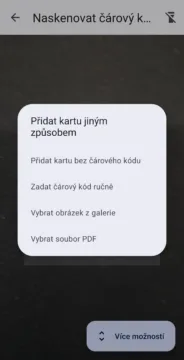 Catima, přidání karty