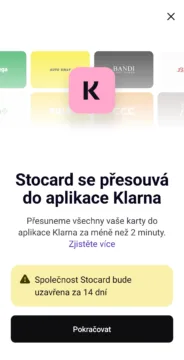 Stocard, informace o ukončení