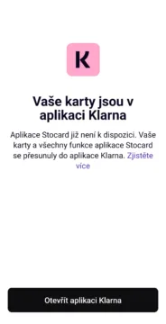 Stocard už nelze spustit